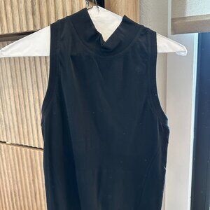 Athleta Black Racerback Seamless Tank with Mesh Detail, Size XS, NWOT